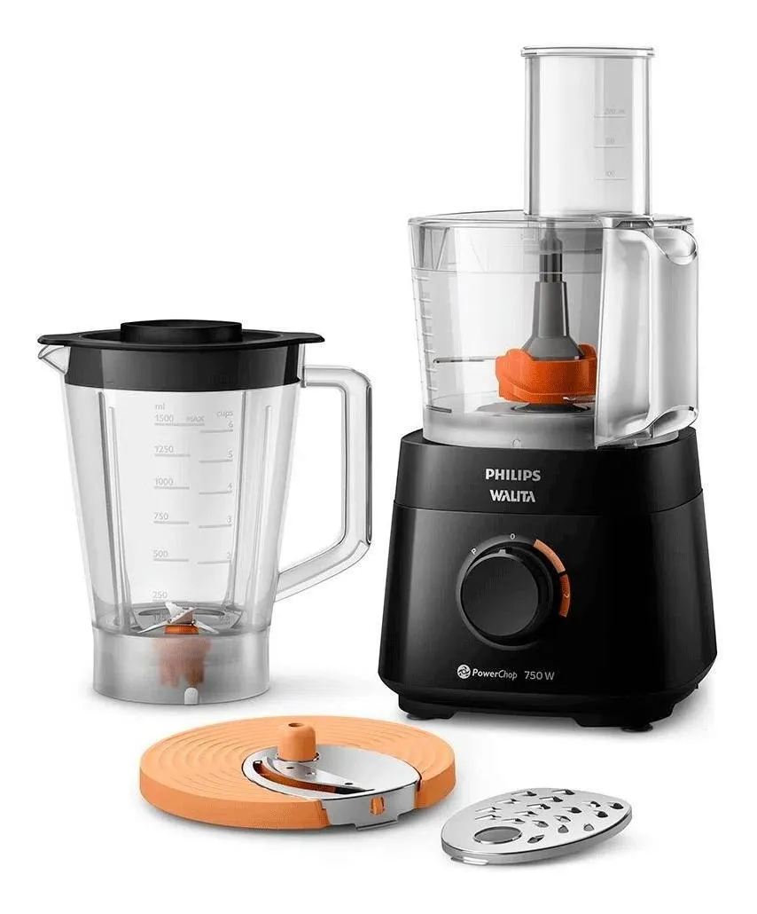 Multiprocessador Philips Walita powerchop ri7301 750w capacidade 1,5 litros preto 127v