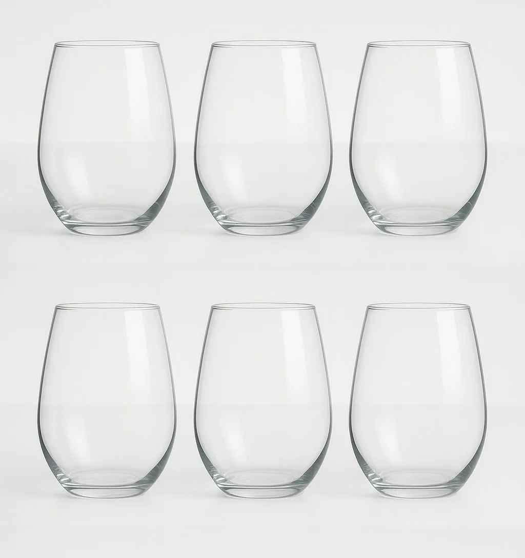 Jogo 6 Copos Vidro 440ml Amber Pasabahce Água Suco Transparente Pasabahçe